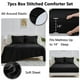 thumbnail image 4 of Juego de edredón CozyLux Queen, 7 piezas, cama en bolsa, color negro, 4 of 7