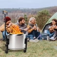 thumbnail image 2 of Rolling Stand with Telescopic Handle for Solo Stove Bonfire – 22" Portable Fire Pit Stand for 19.5" Smokeless Fire pits, Heavy Duty Outdoor Fire Pit Trolley Base for Patio, Backyard & Camping, 2 of 9