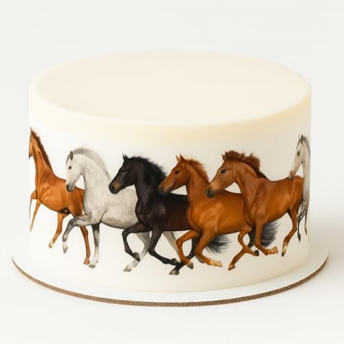 Horses Edible Image Edible cake border 3 Strips 2.5x10.5 inchs in size