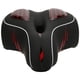 thumbnail image 2 of Cómodo sillín de bicicleta de silicona para traseros grandes, cojín para ciclismo de montaña con bola de suspensión, diseño hueco rojo, 2 of 8