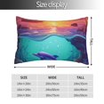 thumbnail image 2 of Salouo Hawaiian Island Dolphin Pattern Pillow Cases,1PC Pillow Covers with Envelope Closure Decorative Pillow Case for Bed Couch,Pillows Not Included-16"x24", 2 of 6