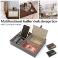 thumbnail image 2 of CNKOO Pu Leather Nightstand Tray Organizer For Men Desk Dressing Room Top Storage Box Jewelry Keys Phone Wallet Watch Accessories, 2 of 6