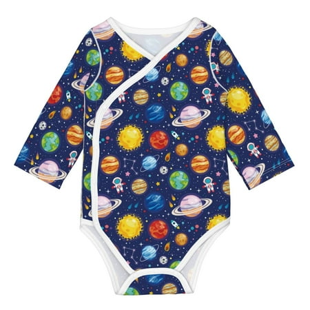 

Coaee Space Planet for Soft Cotton Baby Long-Sleeve Bodysuit Girls Boys Bodysuit Romper