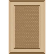 Simple Border Indoor/Outdoor Rug, Beige/Brown