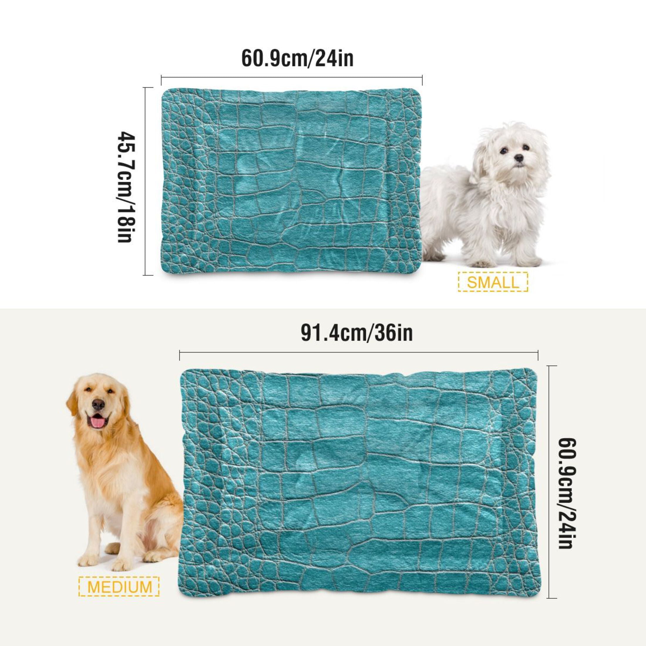 Cozy Mat Pet Bed Indoor Outdoor Warm Soft For Cat Dog Puppy(S/M) Blue Crocodile Pattern