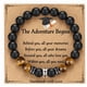 thumbnail image 2 of Pulsera de cuentas de acero inoxidable con ojo de tigre para hombre, joyería con piedra negra, 2 of 2