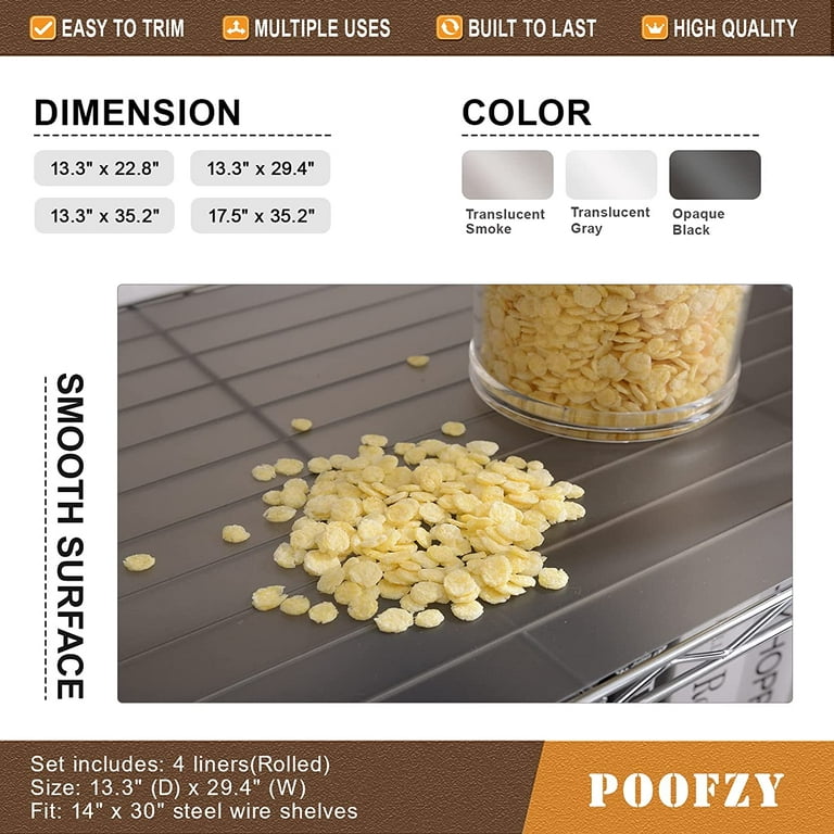 Non-Adhesive Heavy Duty Shelf Liners for Kitchen Cabinets Shelf