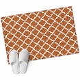 thumbnail image 6 of Orange Moroccon Bathroom Rug Washable 2x3 Entryway Rug Non Slip Farmhouse Country Minimalist Geometric Front Door Mat Low Pile Indoor Doormat Throw Floor Carpet for Kitchen Bedroom Entrance, 6 of 8