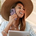 thumbnail image 3 of iPhone 14 Pro Max Case Glitter, Luxurly Plated Glitter Transparent 3D Stars Pattern, Bling Sparkly Clear Phone case, Soft Shockproof Protective Back Cover for Women Girls, Purple, 3 of 12
