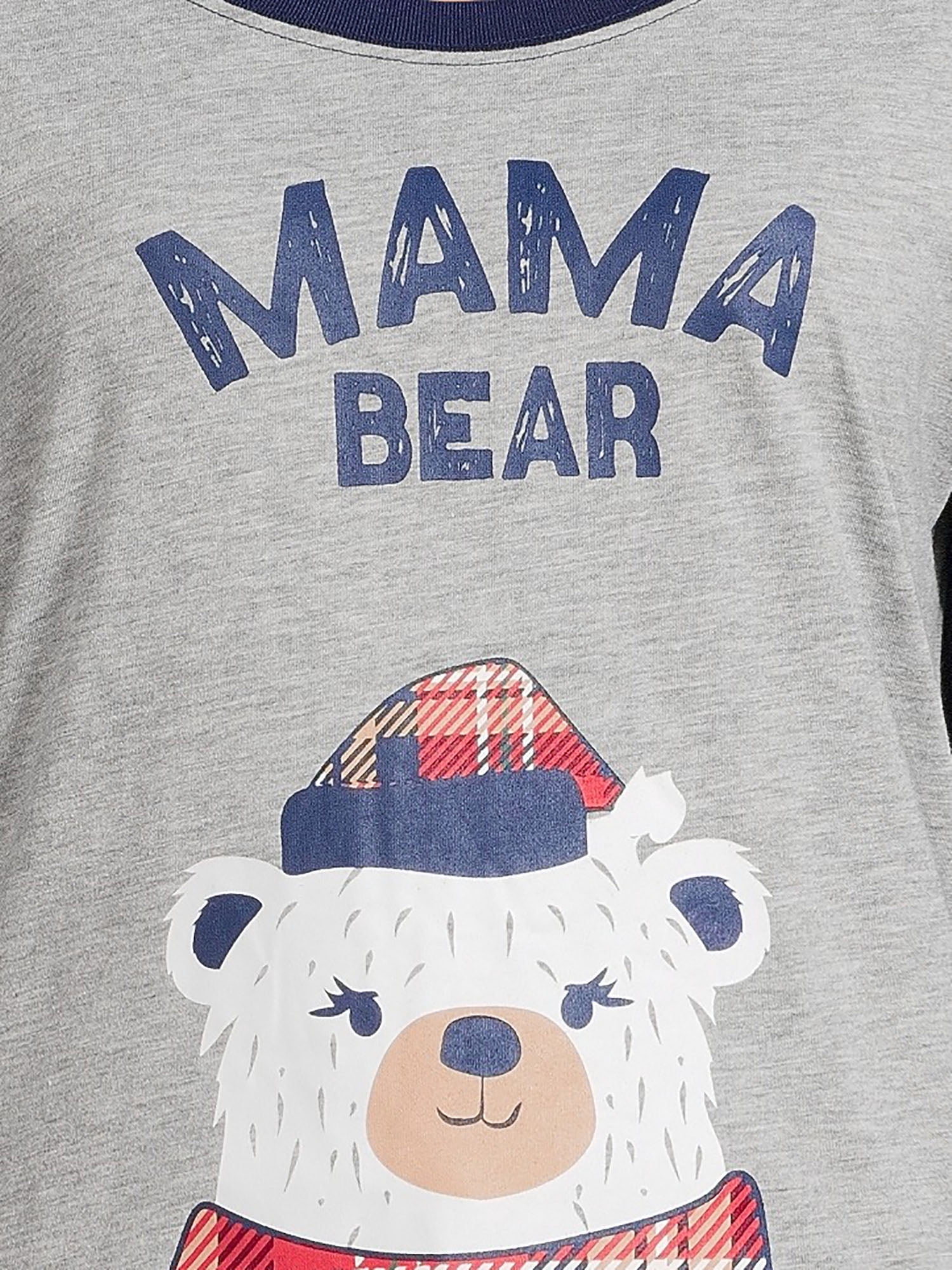 Jolly Jammies Womens Plaid Bears Matching Family Pajamas Set, 2-Piece, Sizes S-3X
