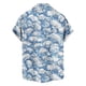 thumbnail image 5 of Blusa y camisa de manga corta con cuello vuelto para hombre, blusa informal de moda con cuello vuelto, blusa estampada de manga corta con botones, blusa de poliéster para hombre, 5 of 6