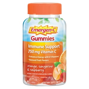 Emergen-C Vitamin C Gummies 750 mg, Fruit Flavors, 45 Count