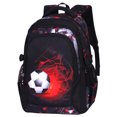 thumbnail image 1 of Mochila escolar para niños y adolescentes, con estampado de fútbol, mochila escolar para niños de 8 a 16 años, mochila escolar para adolescentes, mochila grande impermeable de nailon con, 1 of 5
