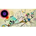 thumbnail image 2 of Kandinsky, Wassily 14x9 Gold Ornate Wood Framed with Double Matting Museum Art Print Titled - Composition VIII (detail), 2 of 4