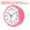 Pink, variant on Waterproof Bathroom Shower Clock Mini Round Wall Clocks with Suction Cup, Blue