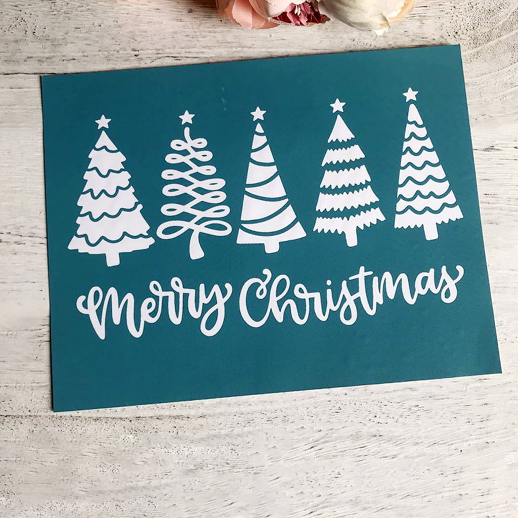 How to Screen Print Guide + Christmas Tree Cards Theme Stencils (Free