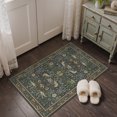 thumbnail image 6 of GENIMO 5'x7' Modern Art Area Rug for Living Room, Machine Washable Non Slip Low Pile Rug for Bedroom Dining Room, Dark Green, Brown, Beige, 6 of 7