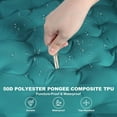 thumbnail image 4 of Topchances Camping Sleeping Pad, Lightweight Camping Mat with Pillow Built-in Foot Pump Inflatable Sleeping Pad for Outdoor Backpacking Hiking Traveling, Tent (Peacock Blue+Gray), 4 of 8