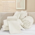 thumbnail image 7 of ANGENIA Comforter Sets for King Bed - 7 Pieces Ivory Bed in a Bag King Soft Lightweight Fluffy Boho Tufted Bed Sets with Comforter, Sheets, Pillowcases & Shams, 7 of 7