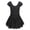 00-Black2580, variant on Girls Solid Short Sleeve Ballet Dance Dress Gymnastics Skirted Leotard, Sizes 3-9