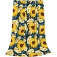 thumbnail image 4 of for Sunflower Throw Blanket Floral Girly Sunflower Flower Soft Warm Women Girls Bed Bedding Blankets for Couch Sofa Office,Cozy Flannel Plush Blanket Gift for Kids Adults, 60"X50", 4 of 6
