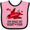 thumbnail image 3 of Inktastic Valentines Day Airplane Hearts Boys or Girls Baby Bib, 3 of 4