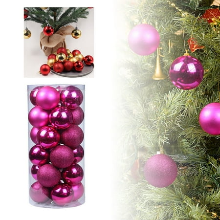 24-Piece Christmas Ornaments Set – 1.2 Pre-Strung Shatterproof Xmas Balls for Tree Wedding & Seasonal Home Decor