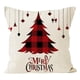 thumbnail image 2 of Fundas de almohada con diseño de árbol de Navidad de 18 x 18 pulgadas, decoración festiva para el hogar, sofá y oficina, cierre de cremallera de poliéster lavable a máquina, sin inserto Akmoler, 2 of 8
