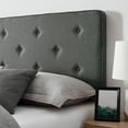 thumbnail image 2 of Modern Sleep Doswell Tufted Upholstered Headboard, Gray and Full, 2 of 8