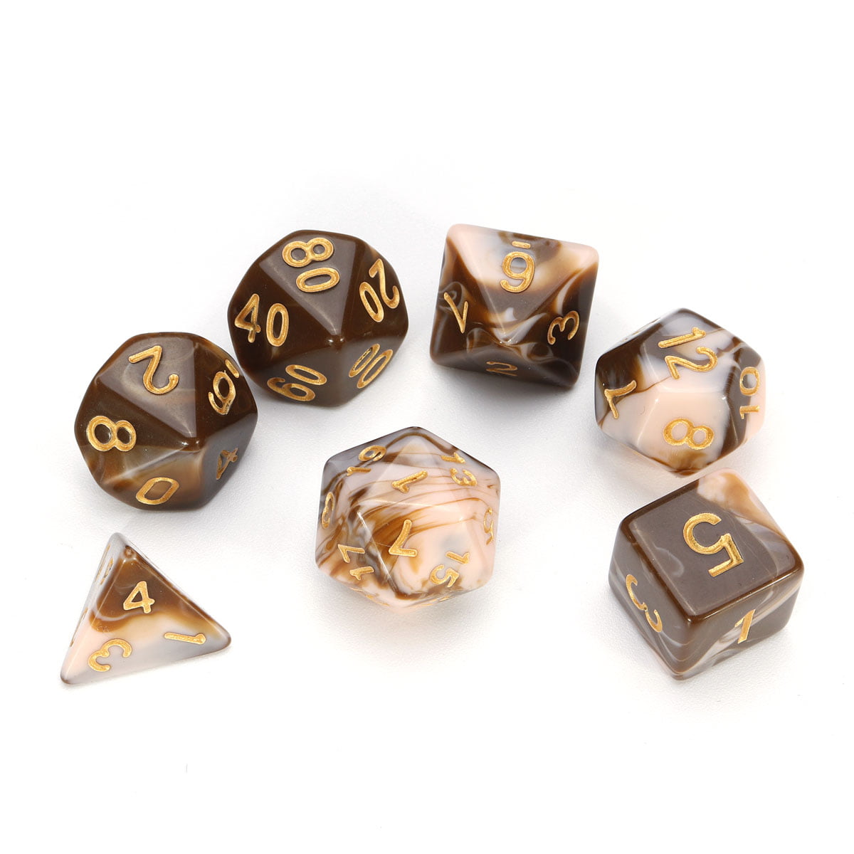 7Pcs/Set Polyhedral Dice With Bag For DND RPG MTG Role Playing Board Game 