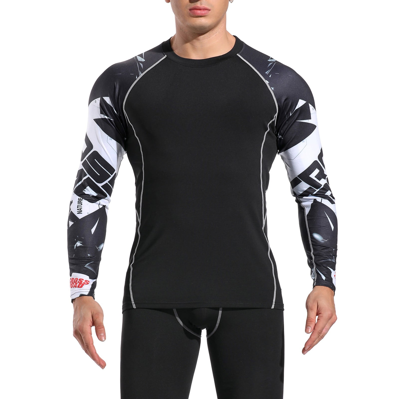 Mens Compression Short Skin Fit Shirt Breathable Base Layer Rash Guard