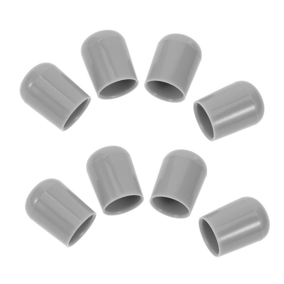 WEUVEB 10pcs Grey Plastic Chair Leg Protectors Durable Floor Caps for Home Furniture Indoor Use