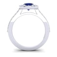 thumbnail image 4 of Diamond-Capitals 1.35 Carat New Natural Diamond Blue Sapphire Gemstone Womens Ring for Wedding and Engagement 14K White Gold Size 11, 4 of 8