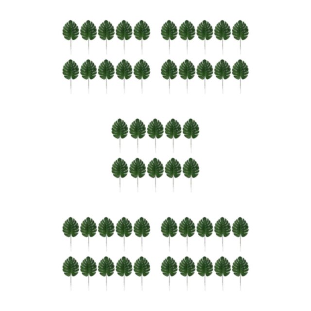 Bolsas Moyic 10 color verde para arreglos florales con hojas traseras de tortuga de plástico