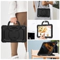 thumbnail image 6 of for Samsung Galaxy Tab S8/S7 Case 11 inch, 360 Rotating Shockproof Cover with Stand, Handle, Shoulder Strap (SM-X700/SM-T870), Black, 6 of 7