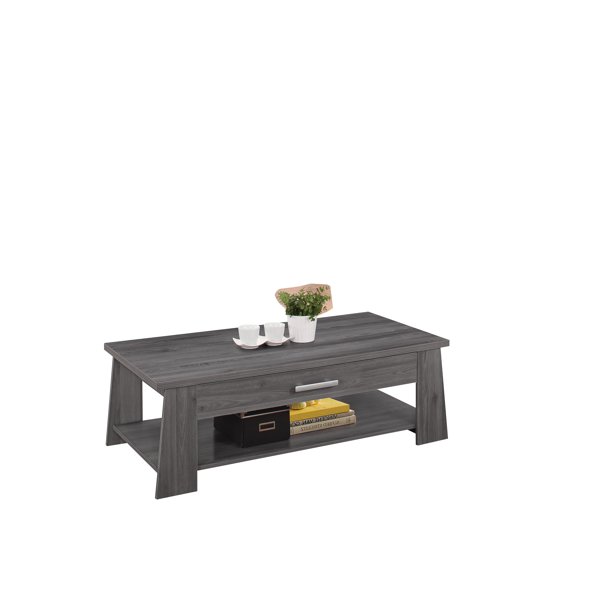Acme Falan Coffee Table Dark Gray Oak Walmart Com Walmart Com