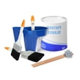 thumbnail image 2 of Kit Para Pintar BR Corona  Brocha Taza Charola Pintura Vinilica Mezclador Pintura, 2 of 2