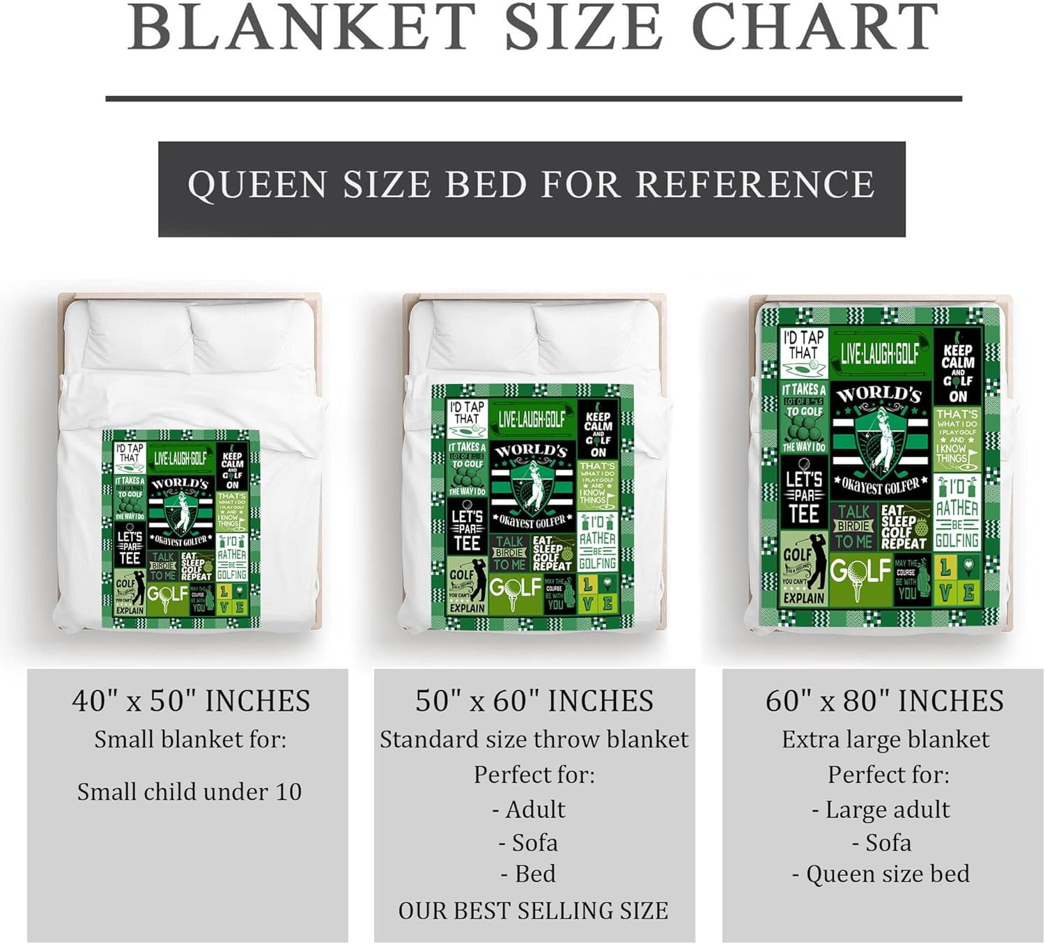 Golf Gifts for Men Unique - Funny Golf Gifts - Valentine Golfing Gifts for Men Women - Best Golf Gift - Top Golf Gift for Him- Golf Stuff- Mens Golf Gifts Ideas - Golf Themed Gifts Blanket