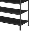 thumbnail image 4 of Byn 30 Inch Modern Shoe Rack, 4 Tier Shelves, Adjustable Black Steel, Brown, 4 of 6