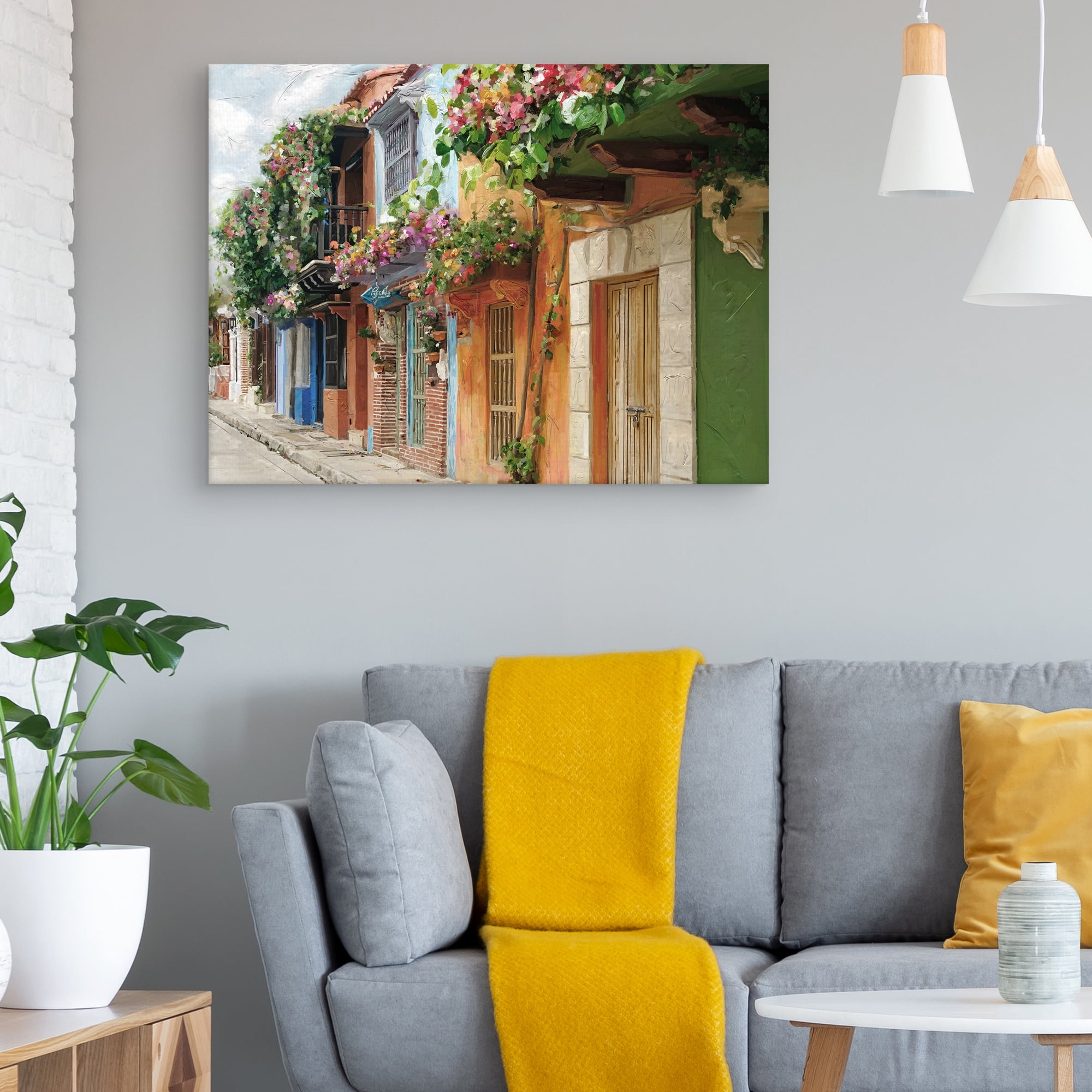 Village Colors by Studio Arts Canvas Art Print
