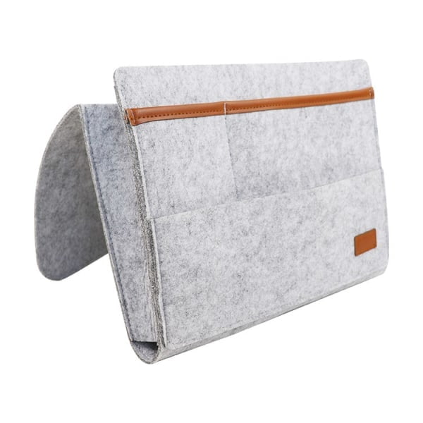 Storage bag blanket hanging bag by the bed, bed bag, home storage bag, gray