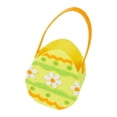 thumbnail image 5 of Dualoai Empty Easter Basket Baby Teens Boys Girls Party Favor Decorative Gift Basket Yellow, 5 of 9