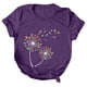 thumbnail image 3 of Puntoco Mujeres Casual Carta Impresión Mangas Cortas O-Cuello Camiseta Suelta Blusa tops Puntoco Puntoco-3466, 3 of 6
