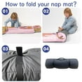thumbnail image 5 of KAINSY Custom Name Nap Mat for Toddlers Girls - Personalized Pink Dinosaur Kids Sleeping Bag with Pillow and Blanket Set for Preschool, Daycare, Sleepovers, and Camping, 5 of 8