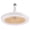 Yellow, variant on Grey E27 Ceiling Fan Light Enclosed Low Profile Hidden Fan Gimbal Extended Downrod 30W Light 6 Inch 4W Fan 3 Leaves 9.8 Inch Diameter 4.3 Inch Height