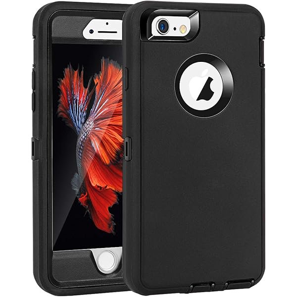 wonima11 MAXCURY for iPhone 6s Plus Case, iPhone 6 Plus Case 5.5 Inch, Heavy Duty Shockproof Full Body Protection Cover Built-in Screen Protector for Men & Women - Black