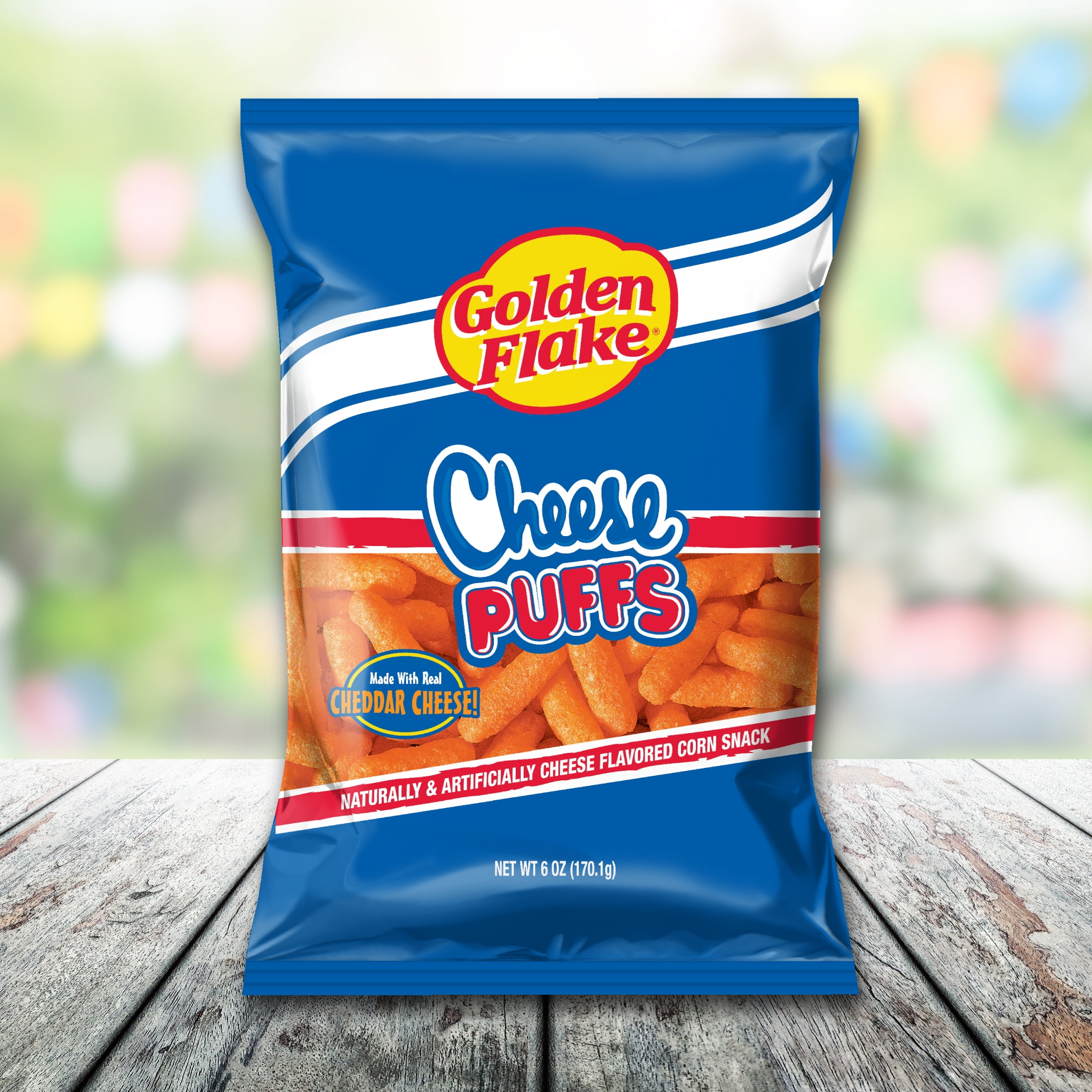 (3 pack) Golden Flake Baked Cheese Flavored Puffs, .6 oz