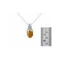 thumbnail image 3 of RYLOS Necklace Sterling Silver Classic Designer Necklace Gemstone &  Diamonds Pendant with 18" Chain 9X7MM Tiger Eye November Birthstone Womens Jewelry Silver Necklace For Women, 3 of 7