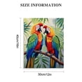 thumbnail image 3 of ERAPDAUR  Parrot Canvas Wall Art Colorful Bird Pictures Wall Decor Tropical Rain Forest Birds Painting Print Modern Artwork Decor 12x16 in, 3 of 5