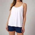 thumbnail image 2 of Sillenn Plus Size Tank Tops with Built In Bra Loose Stretch Yoga Tank Spaghetti Strap Camisole Sleeveless Flowy Tunic Blouses Casual Shelf Bras Undershirts Lightweight Basic Cami Vest White M, 2 of 5